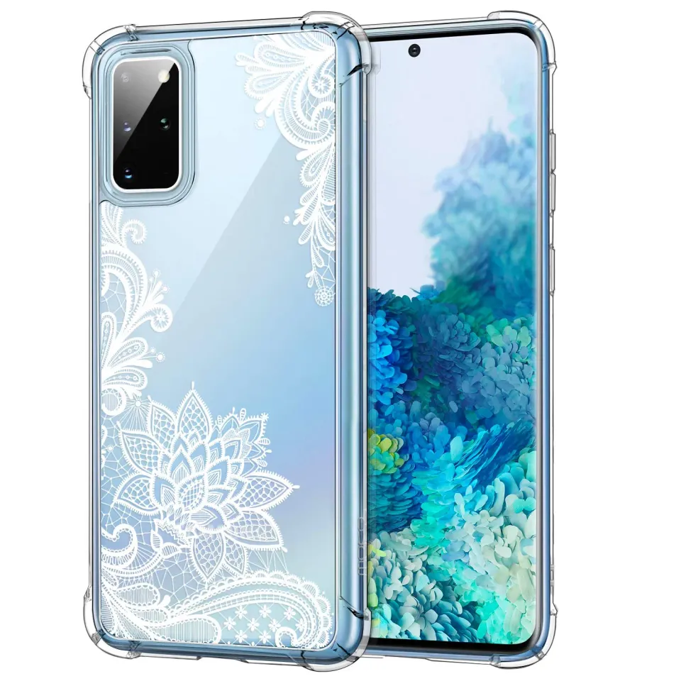 MoKo Galaxy S20 Plus cover rigida trasparente pizzo cristallo