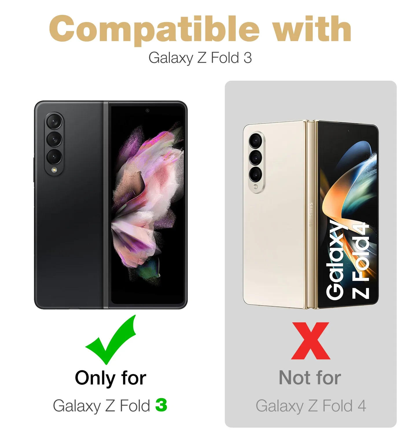 Dexnor Galaxy Z Fold 3 cover nera con cavalletto antiurto