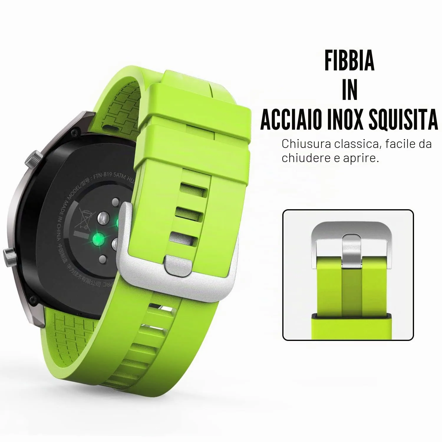 MoKo Watch GT Cinturino Sportivo 22mm Silicone Tricolore