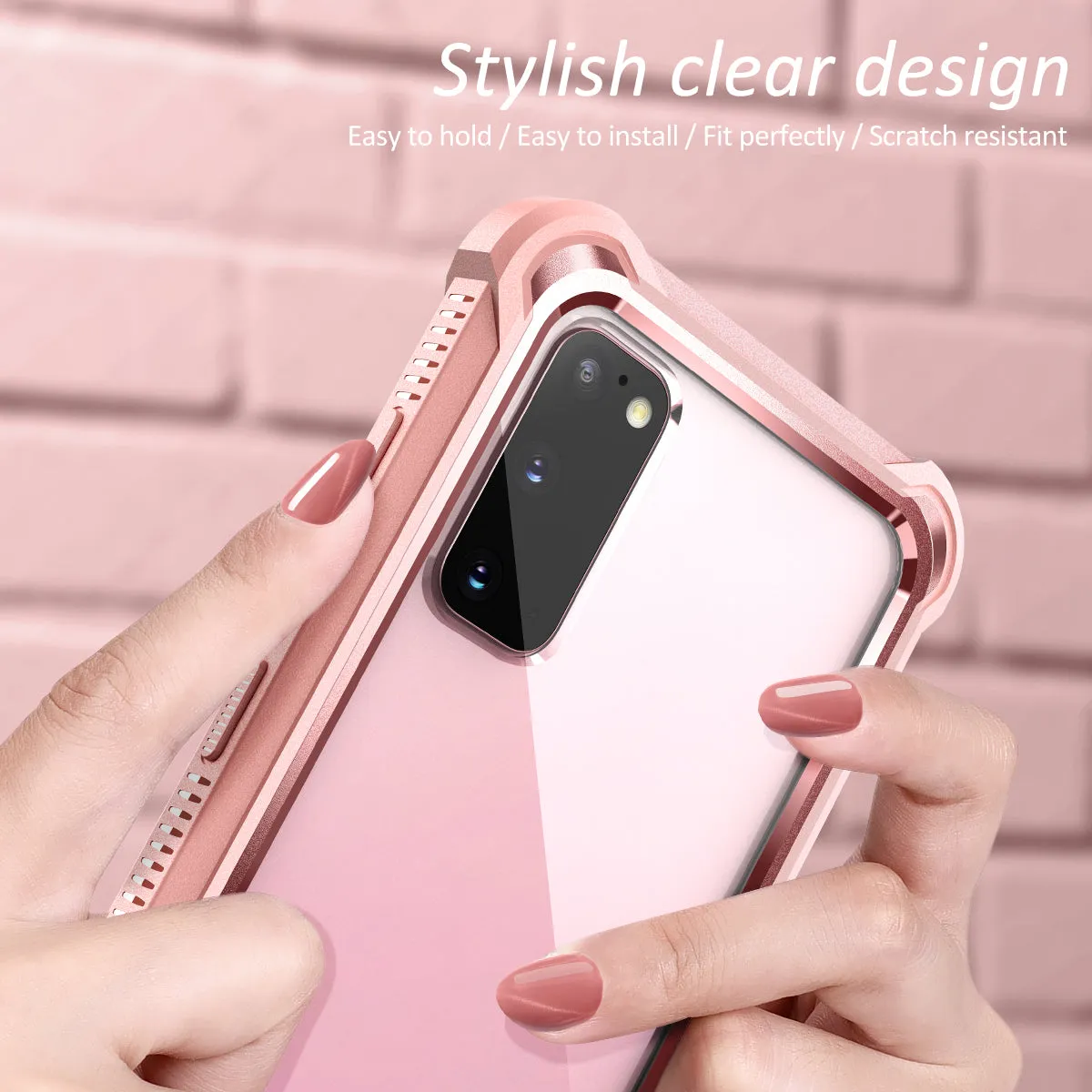 Dexnor Galaxy S9 Plus custodia rosa trasparente