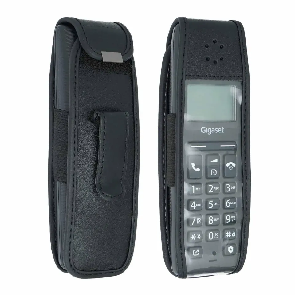 caseroxx Gigaset Pure 120 custodia pelle con clip cintura