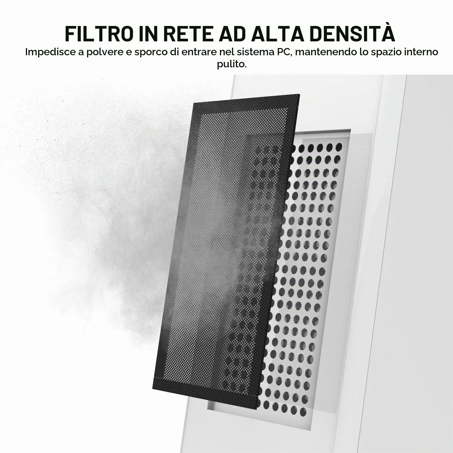 MoKo Filtro Antipolvere Magnetico 120x240mm Nero 2 Pezzi