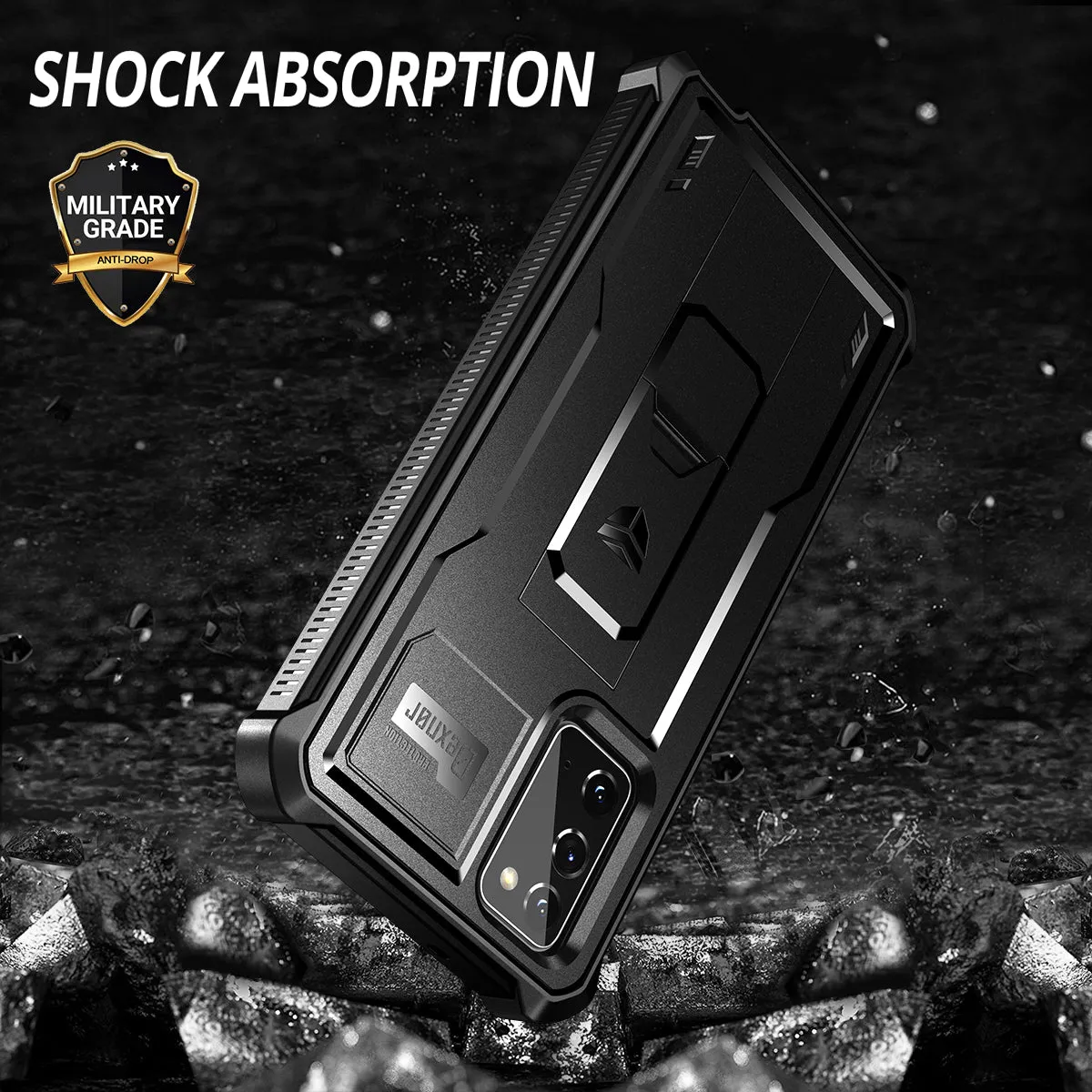 Dexnor Samsung Galaxy Note 20 cover nera con cavalletto
