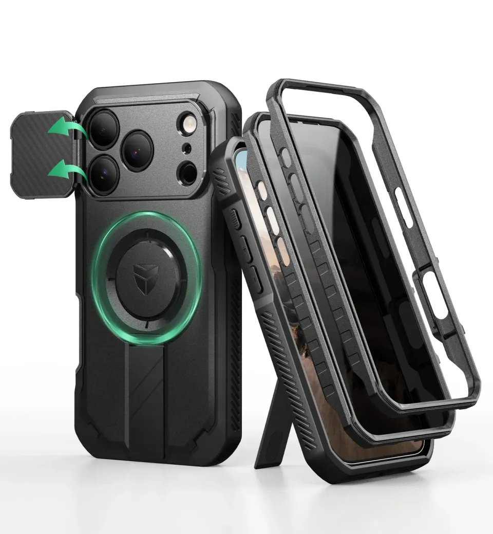 Dexnor cover iPhone 17 Pro privacy nera antishock
