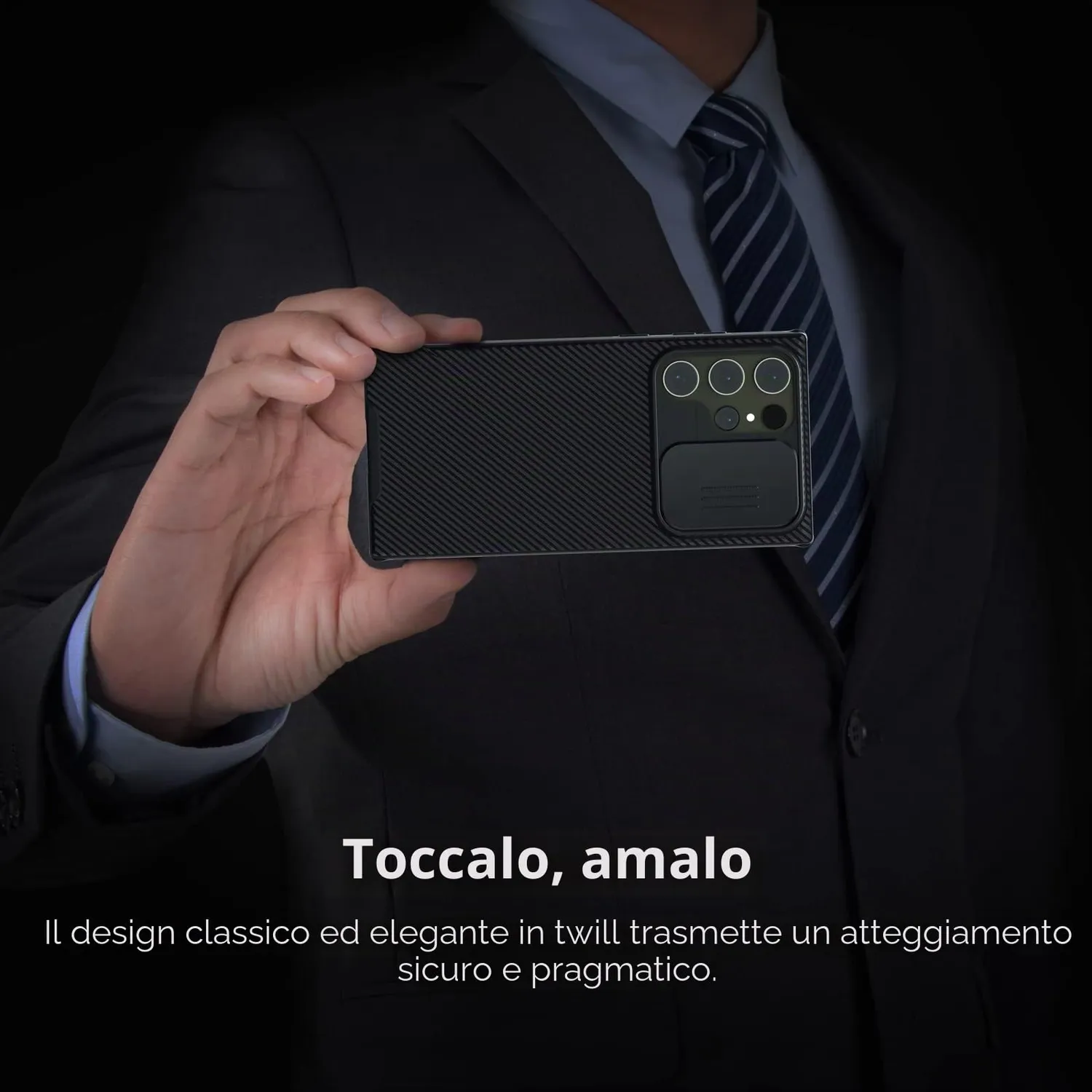 CloudValley Galaxy S23 Ultra custodia nera antiurto sottile