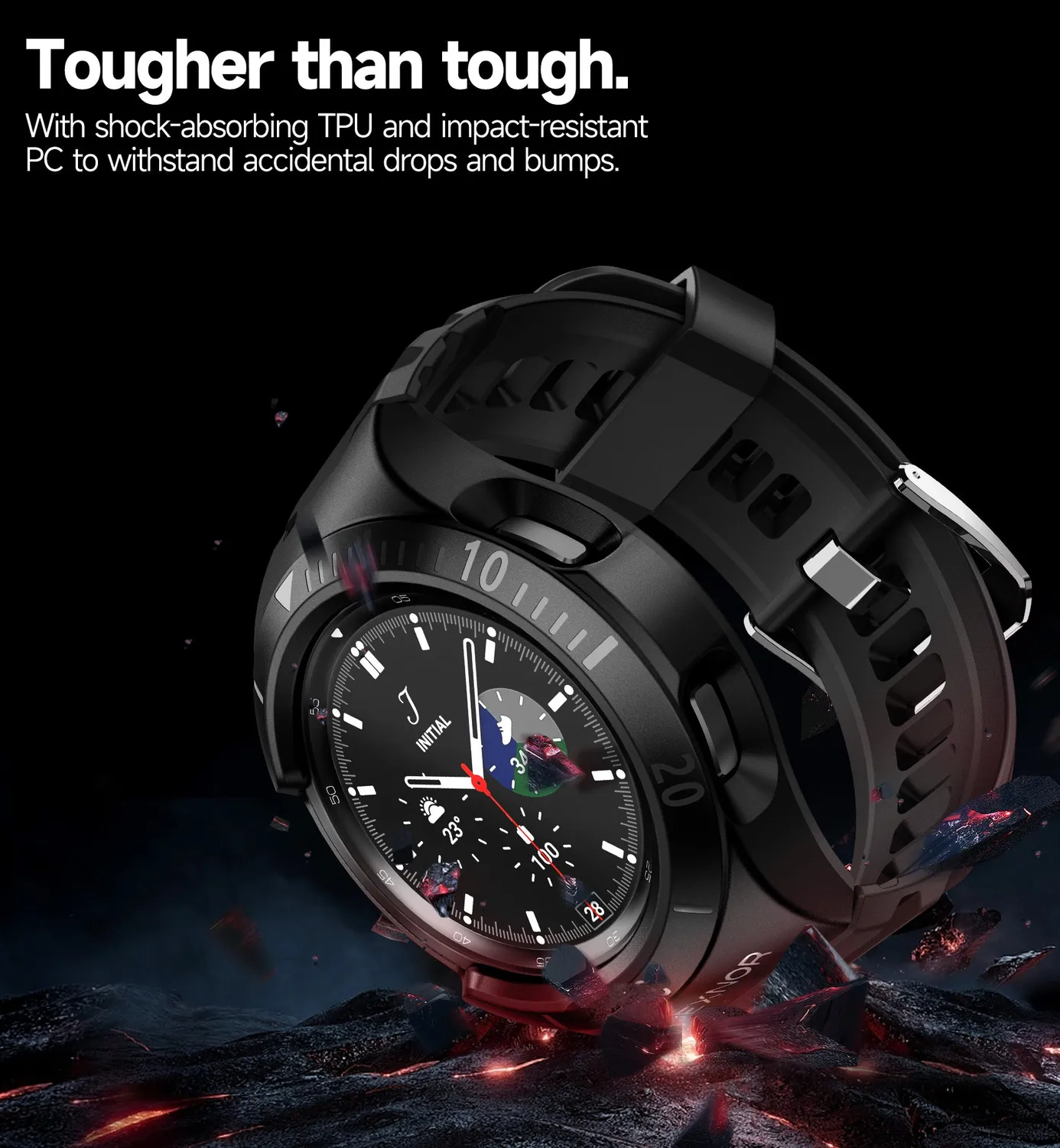 Dexnor Watch 4 Classic 46mm cover nero rugged
