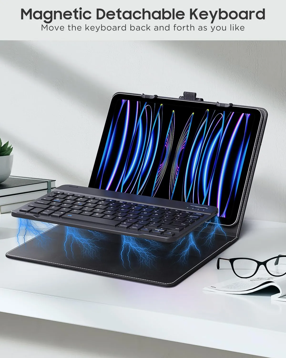 MoKo Custodia Tablet 9-11" Tastiera Bluetooth Nero Universale