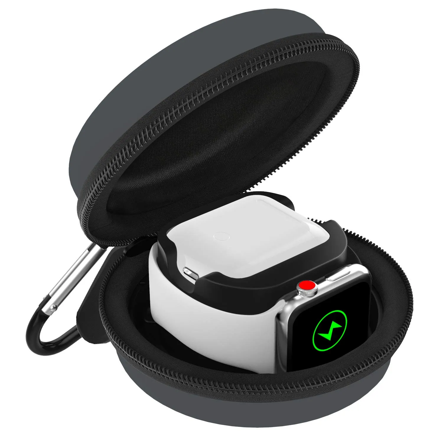 MoKo Custodia Viaggio Apple Watch AirPods Nera Organizer