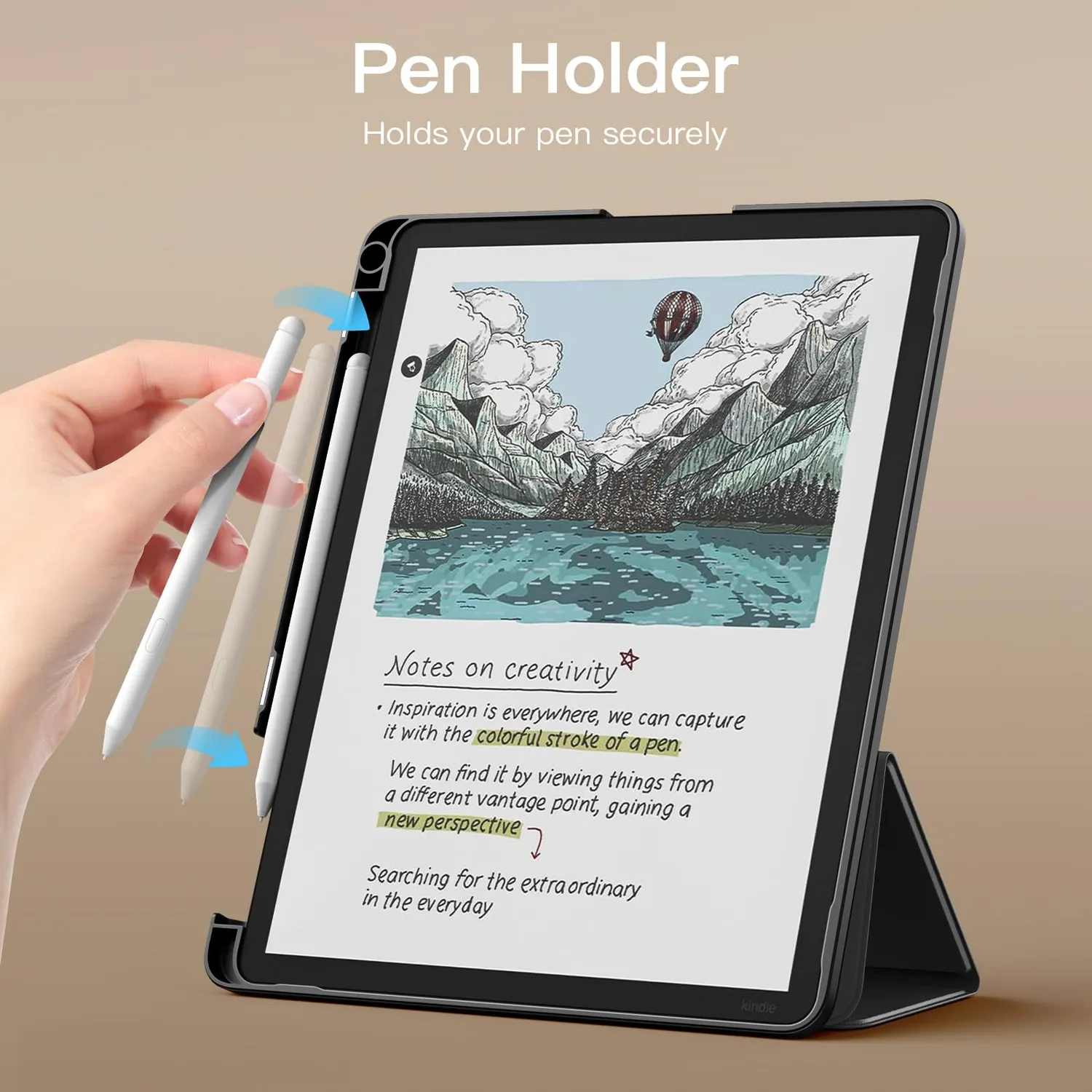 MoKo Custodia Kindle Scribe 11" 2025 Supporto Nero stand
