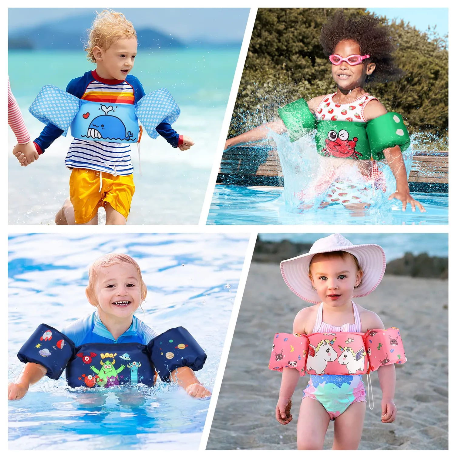 MoKo braccioli nuoto bambini balena blu 20-22,7 kg