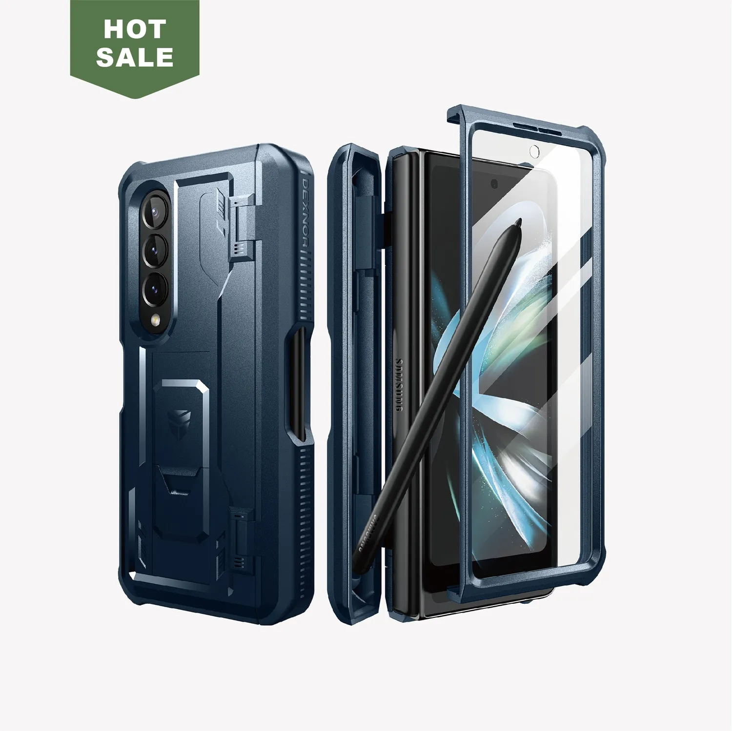 Dexnor Galaxy Z Fold 4 cover nera con cerniera