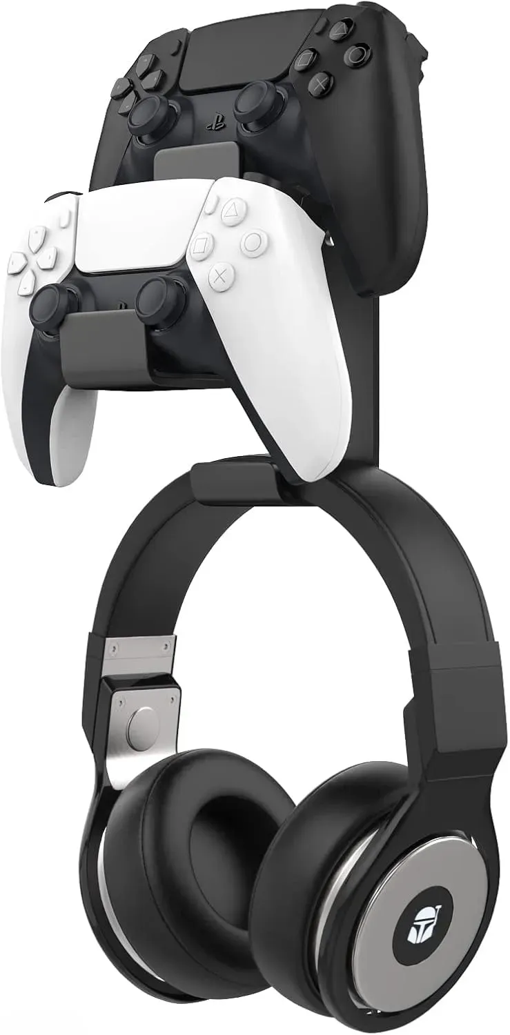 MoKo Supporto Controller Cuffie Nero Alluminio 3 in 1