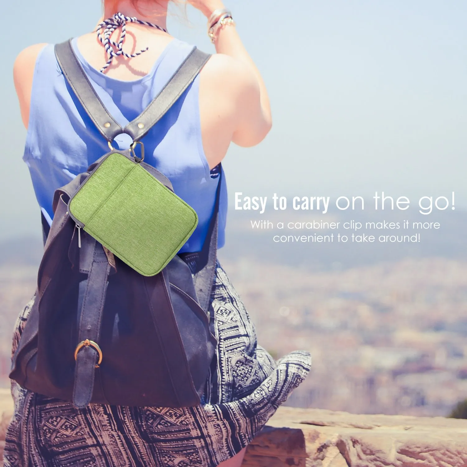 MoKo Borsa Nylon Kindle 6 Pollici Cover Verde Antiurto