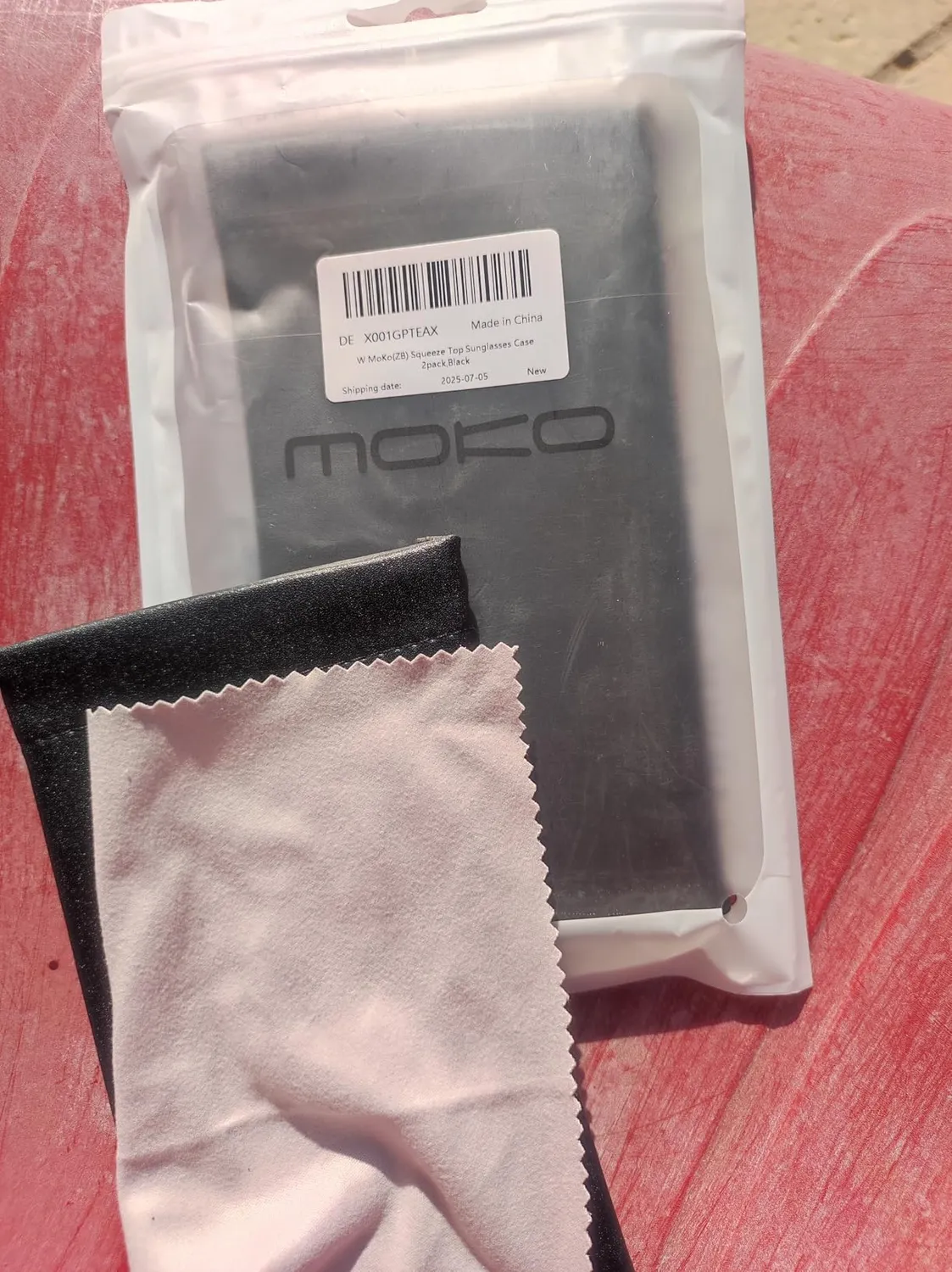 MoKo Astuccio Occhiali Morbido Nero 2 Pezzi PU