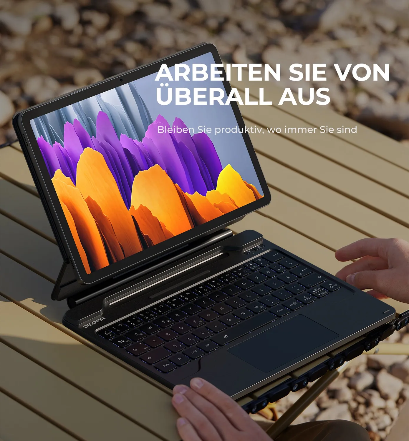 Dexnor Cover con Tastiera Tab S10 Lite 10,9 Nera Italiana Retroilluminata
