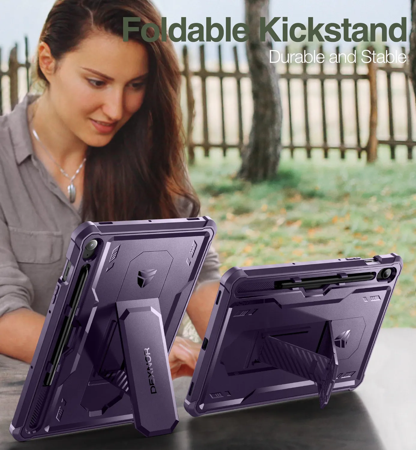 Dexnor Galaxy Tab S9 FE custodia viola con pellicola