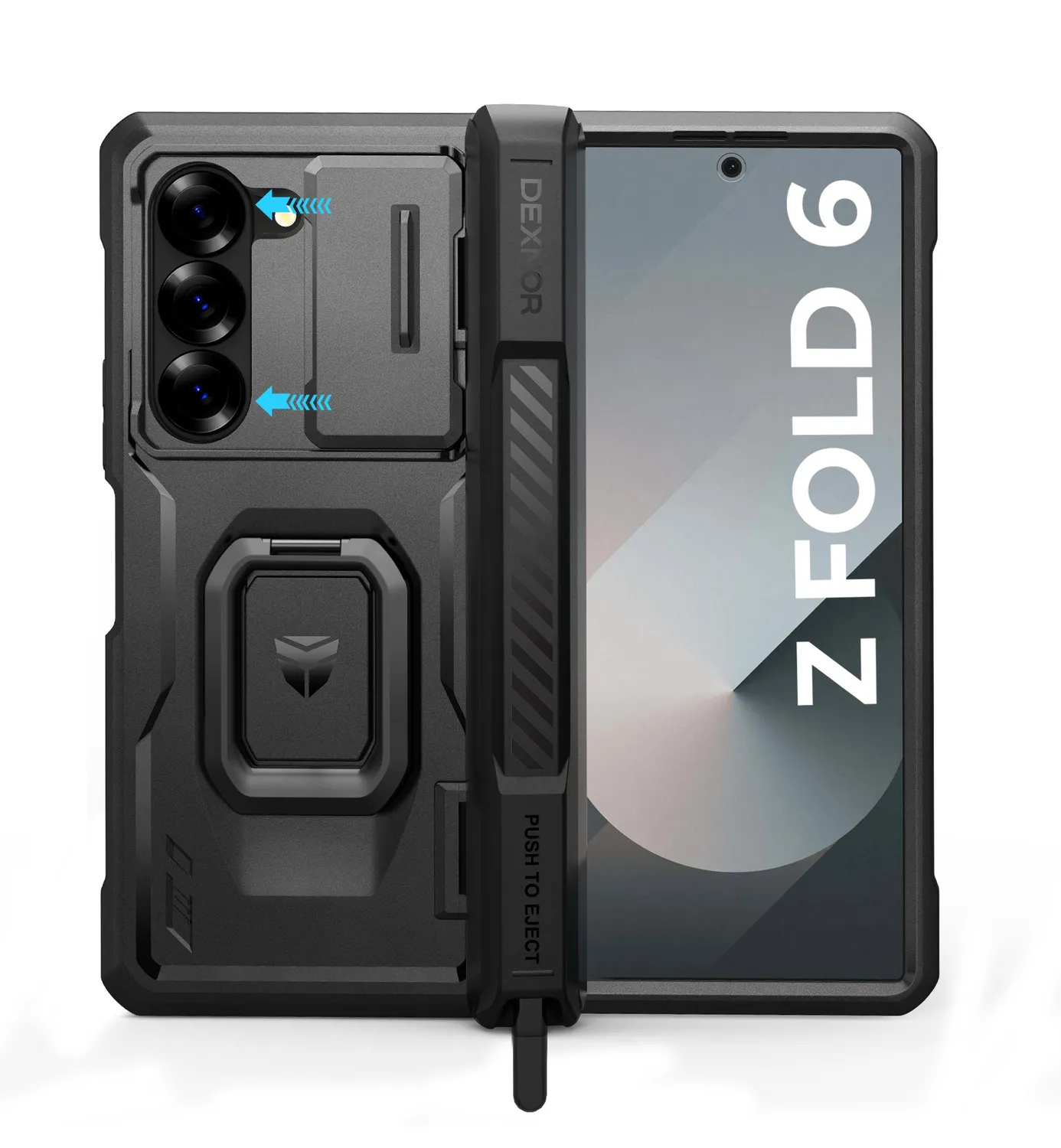 Dexnor Galaxy Z Fold 6 cover nera con cerniera