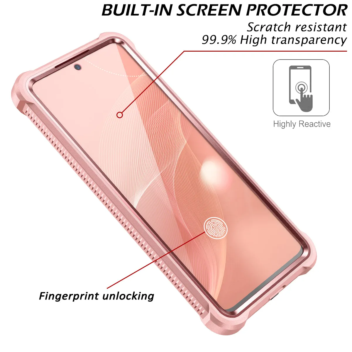 Dexnor Galaxy S20 custodia rosa 360 trasparente