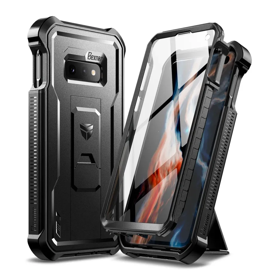 Dexnor Galaxy S10E cover nera anturto con kickstand