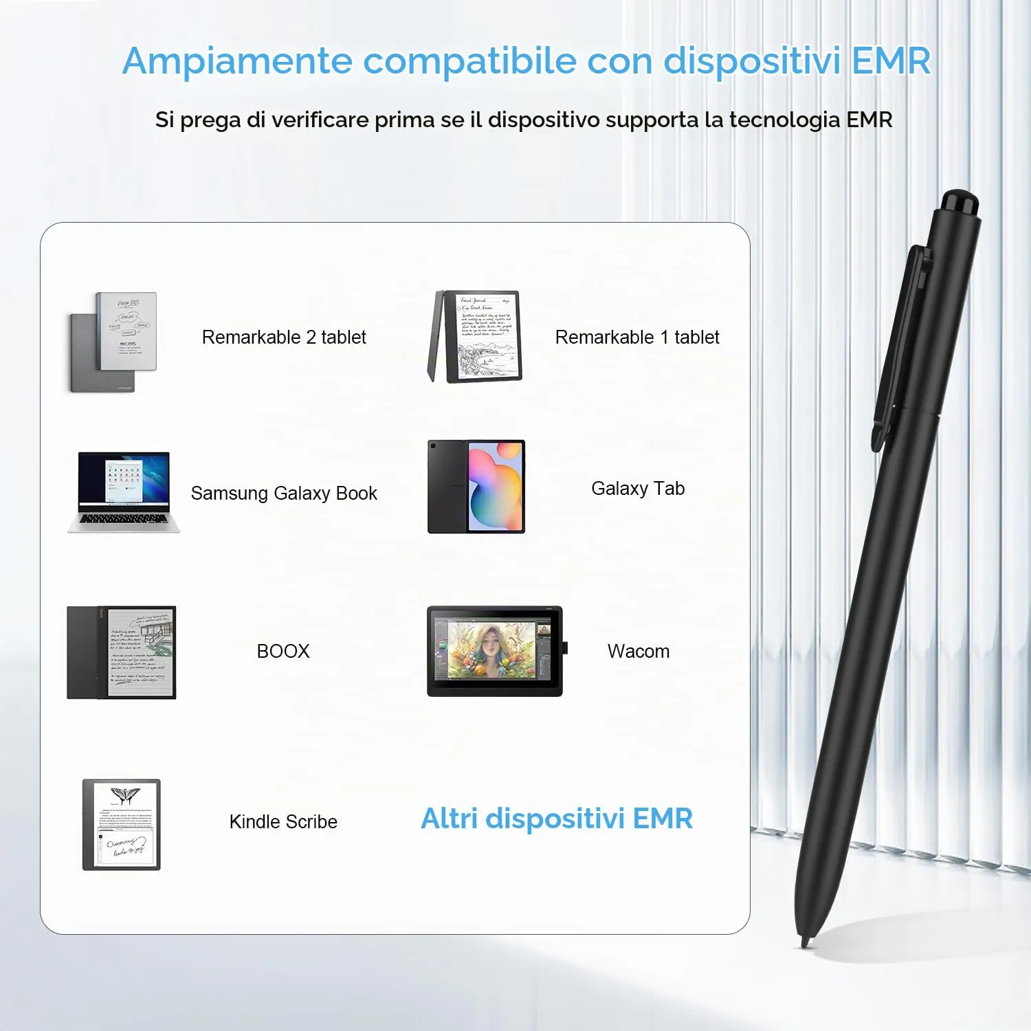 MoKo EMR Penna per Remarkable 2 stilo con gomma 4096