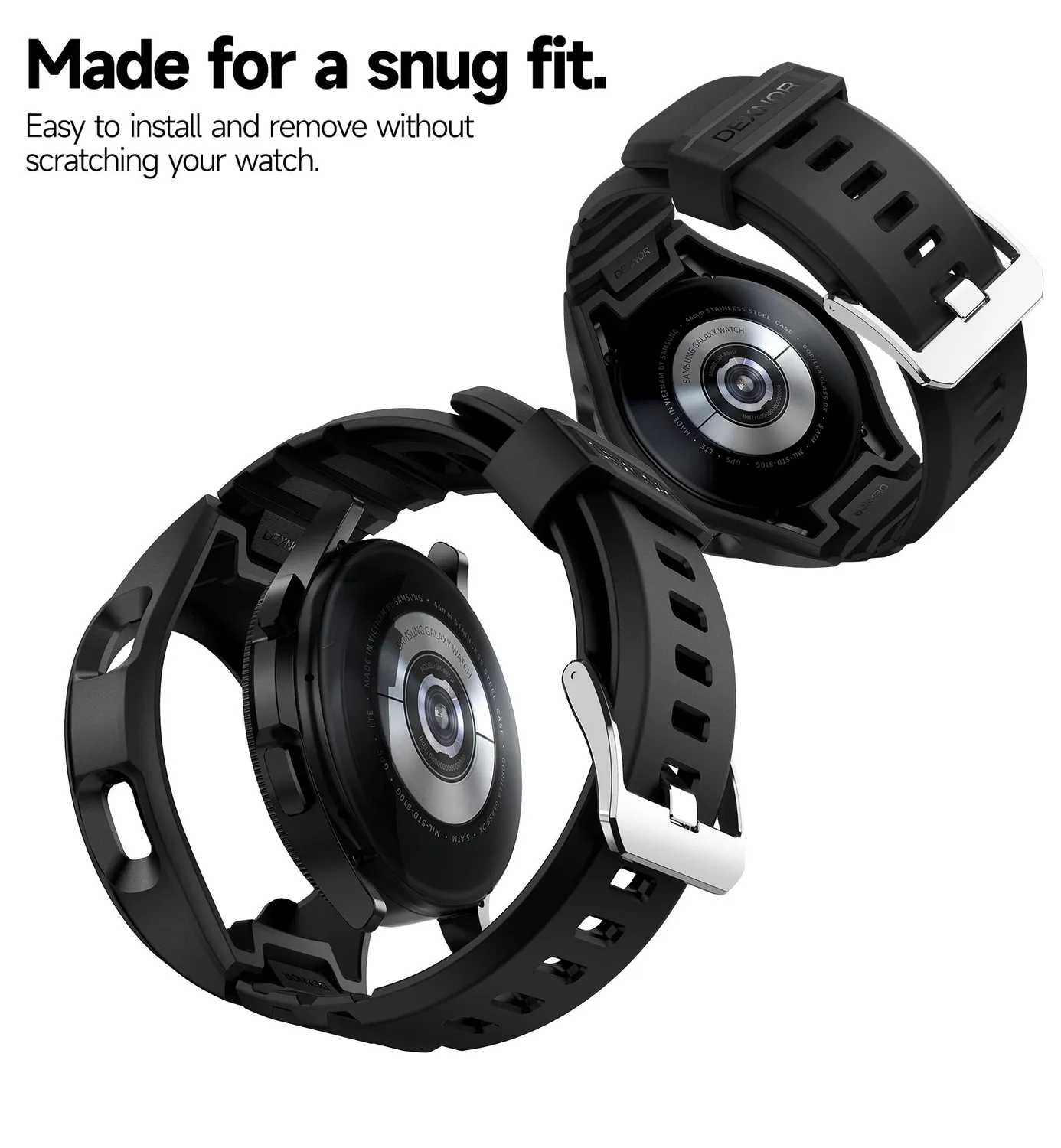 Dexnor Watch 4 Classic 46mm cover nero rugged