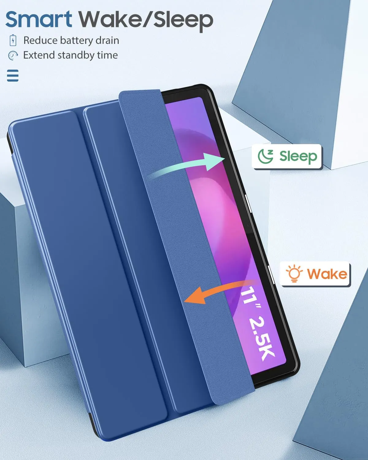 MoKo Idea Tab 11 2025 Custodia Tablet Blu Marino Porta Penna