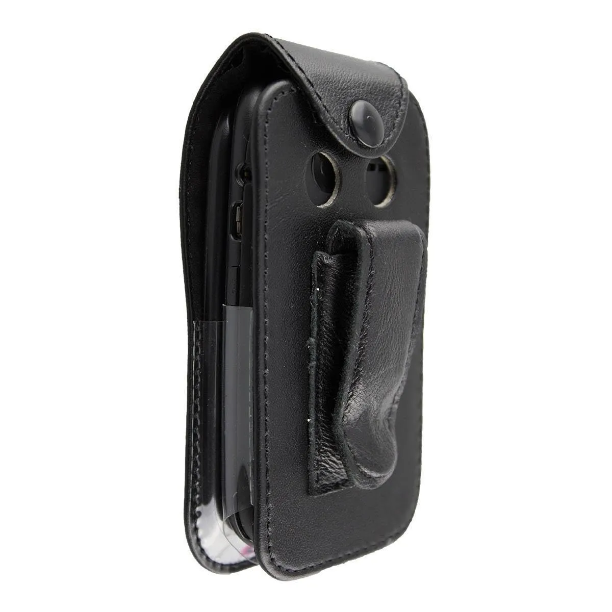 caseroxx Komu C2 fondina con clip vera pelle nero