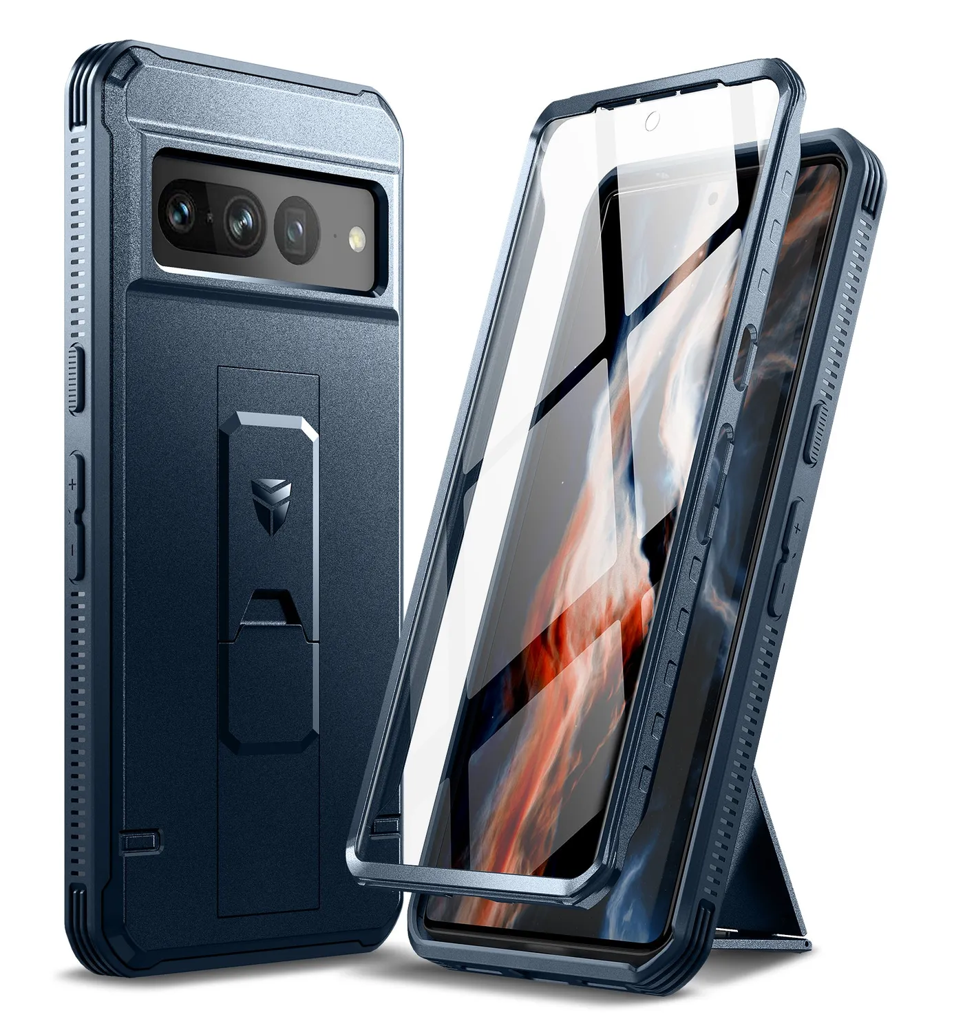 Dexnor cover Pixel 7 Pro nera rugged con pellicola
