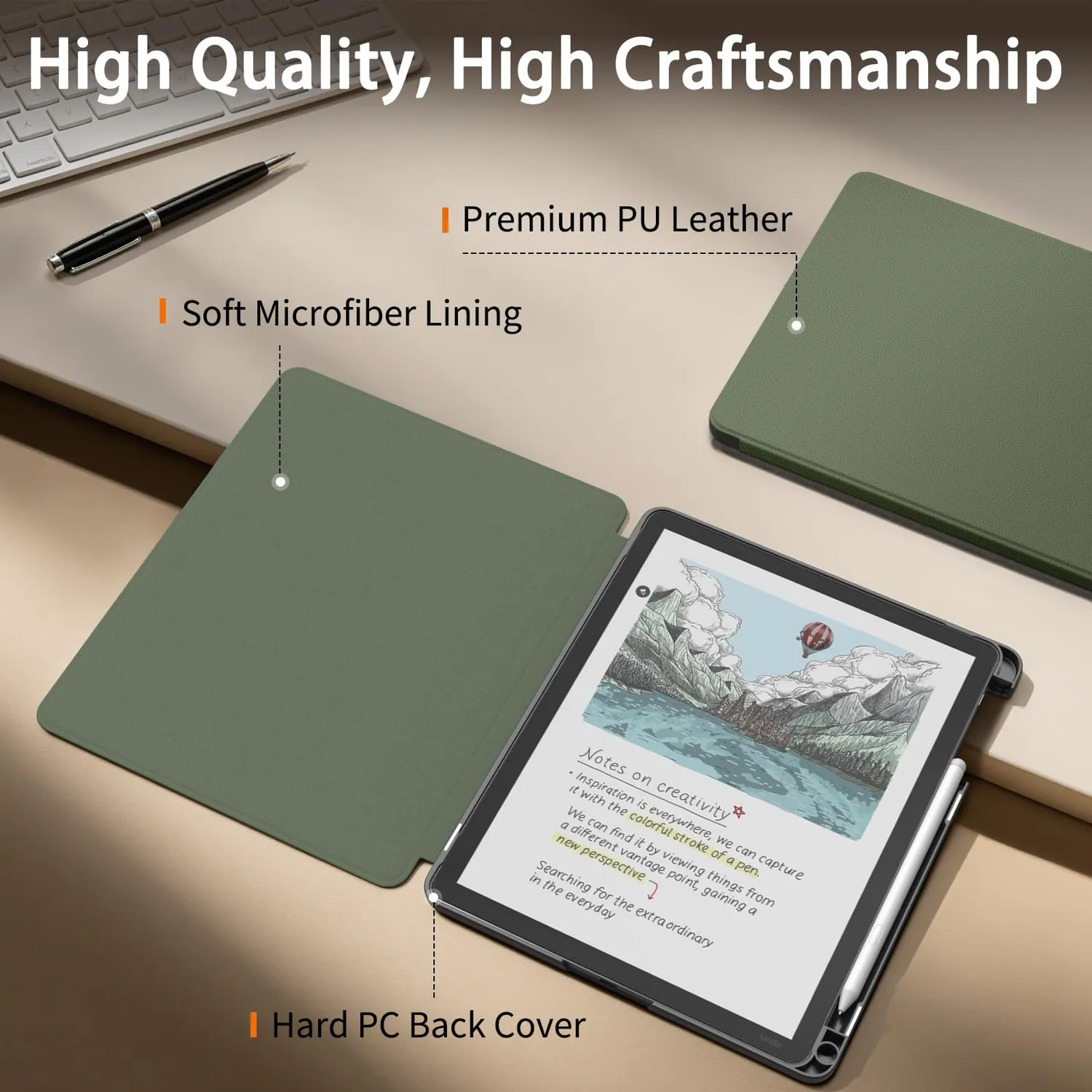 MoKo Custodia Kindle Scribe 11" Cover Celadon Sottile