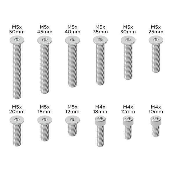 Quad Lock Set Viti Ricambio supporto M4 M5 11 pezzi