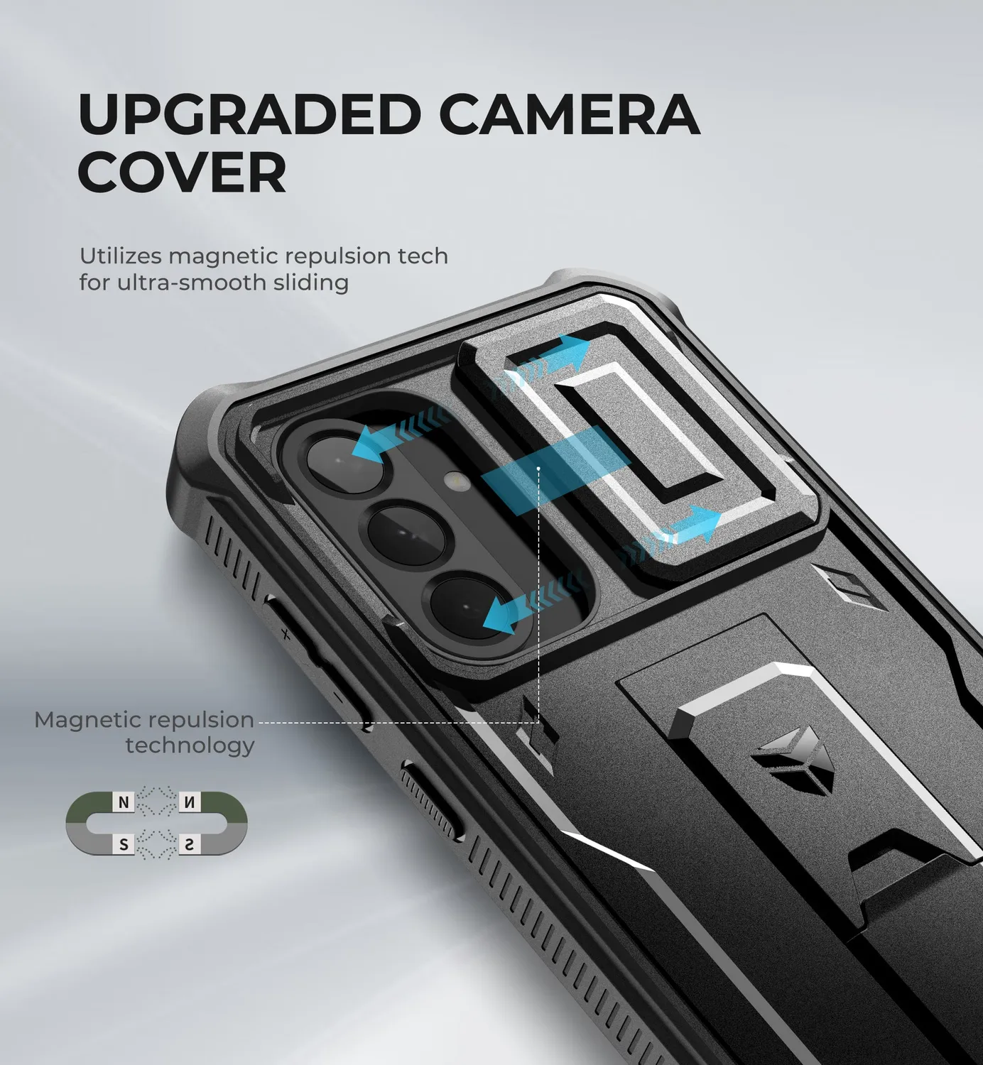 Dexnor Galaxy A56 5G custodia corazzata nero con cavalletto