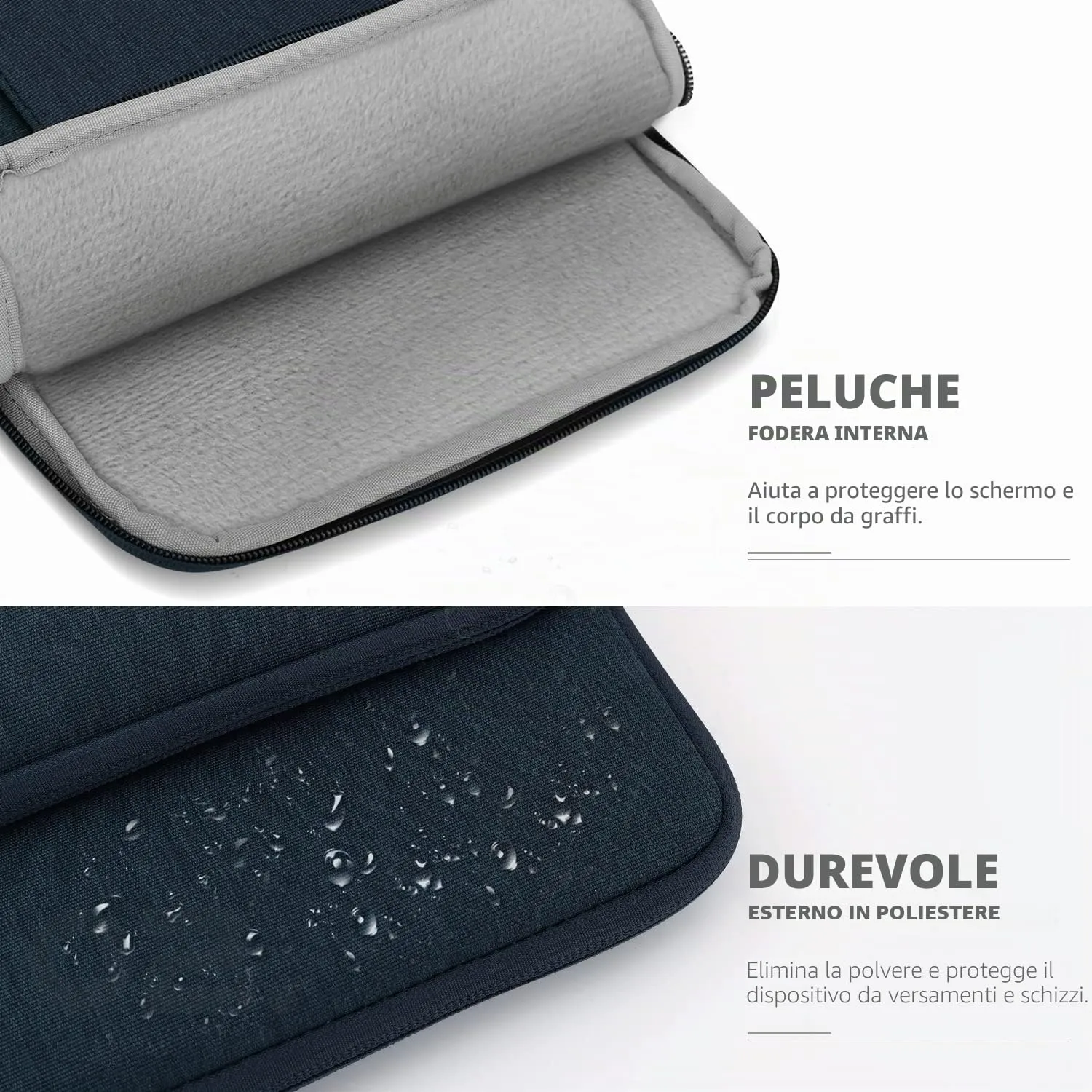 MoKo Borsa Tablet 9-11 Custodia Indaco Tasca Cerniera