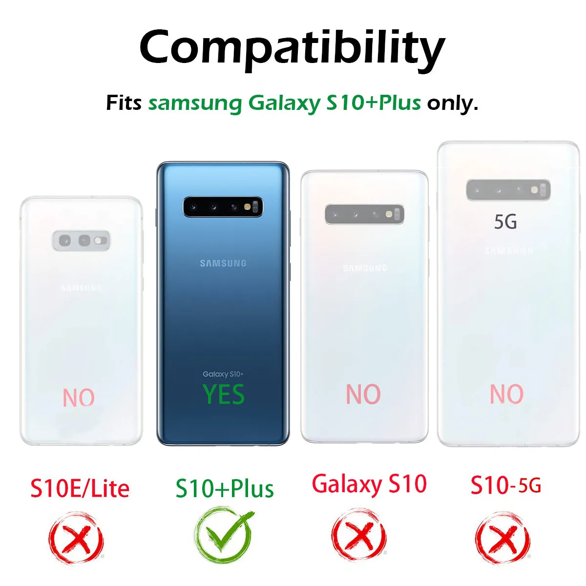 Dexnor Galaxy S10 Plus cover telefono nera antishock vetro