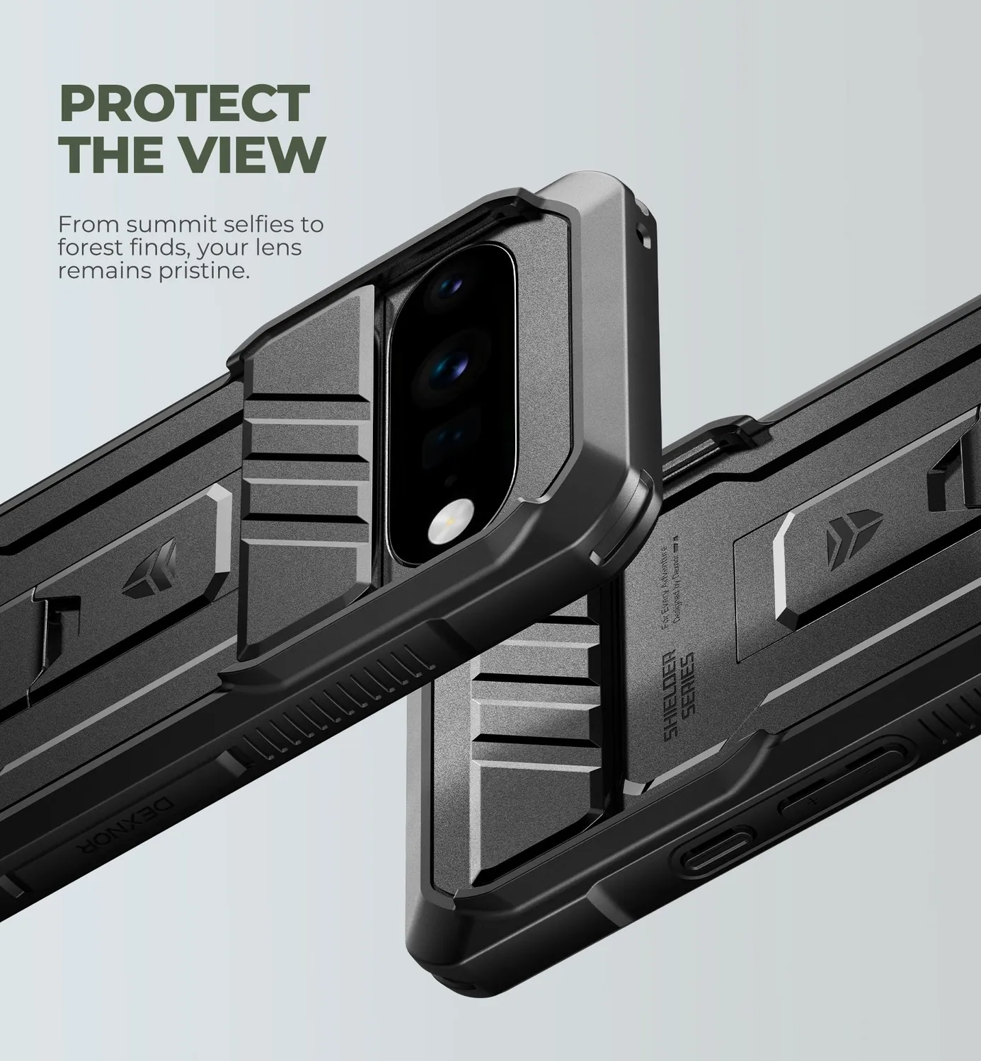 Dexnor Pixel 11 Pro XL cover nera rugged con stand