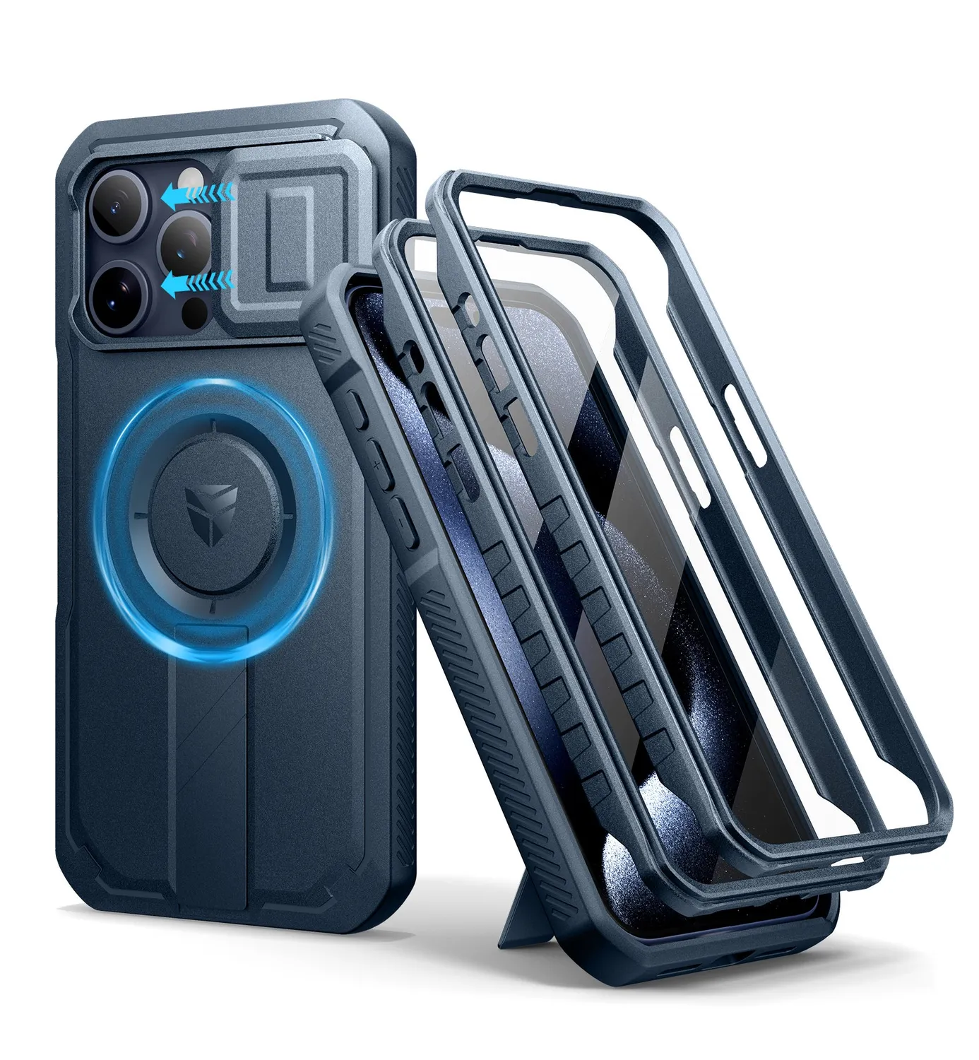 Dexnor iPhone 15 Pro Max Custodia 360 MagSafe Nera Antishock