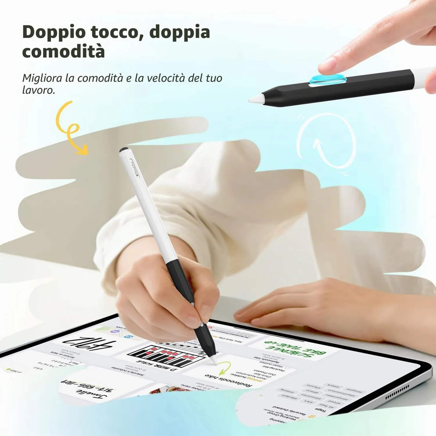 MoKo Apple Pencil Pro 2a Gen custodia silicone nero misterioso
