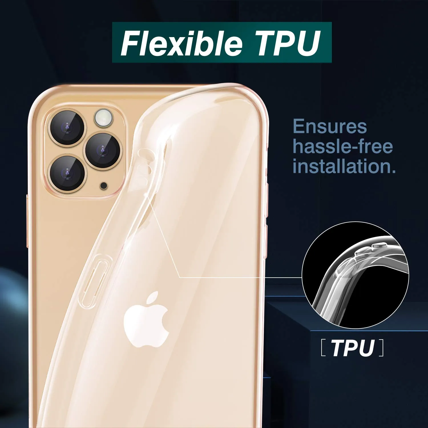 MoKo iPhone 11 Pro Max Cover Trasparente Sottile TPU