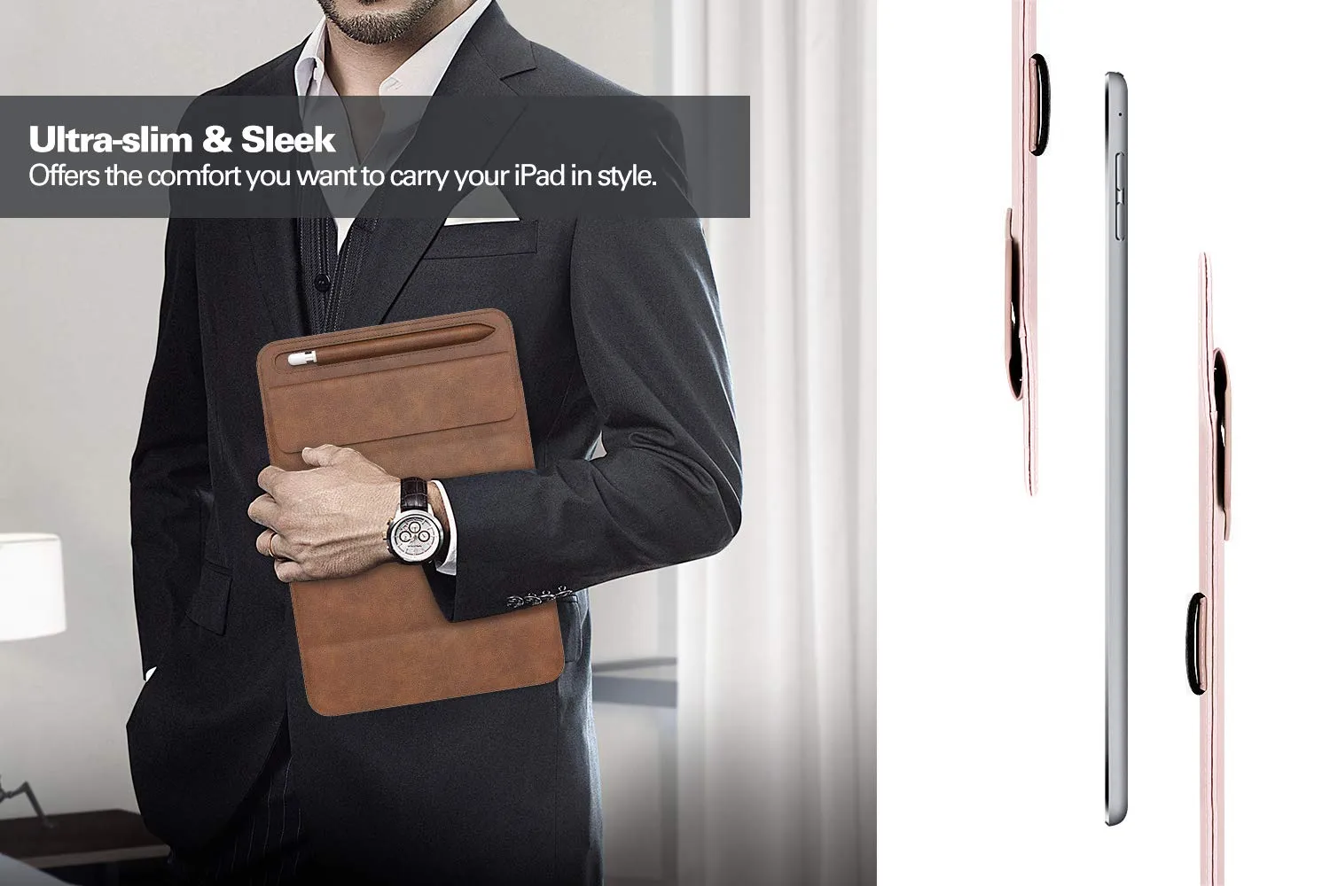 MoKo iPad Pro 12.9 2018 custodia pelle marrone stylus