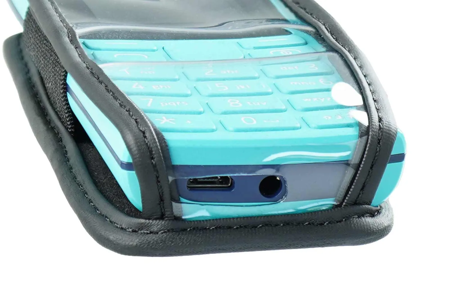 caseroxx Nokia 105 106 2G borsello pelle nero clip