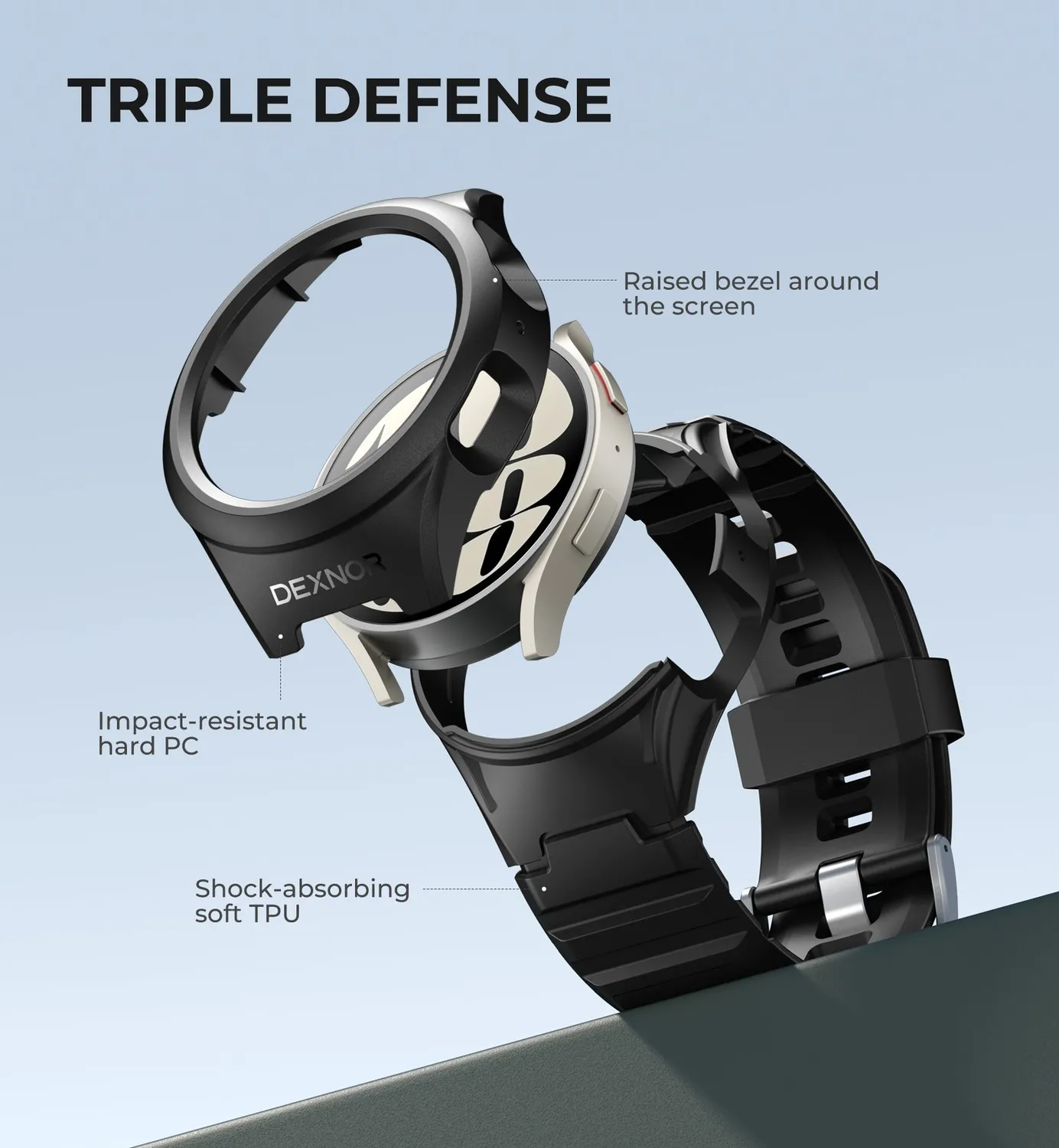 Dexnor Galaxy Watch 6 40mm cover orologio nera