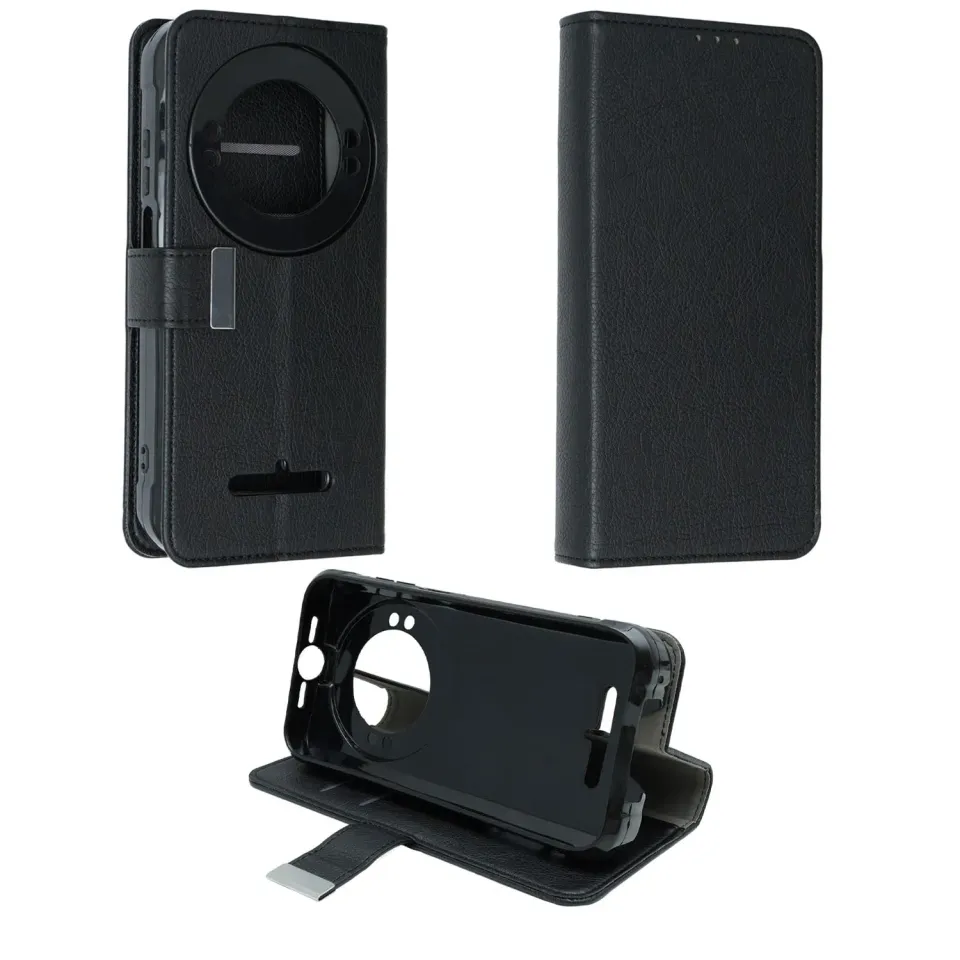 caseroxx Bookstyle custodia portafoglio per Ulefone RugKing nera
