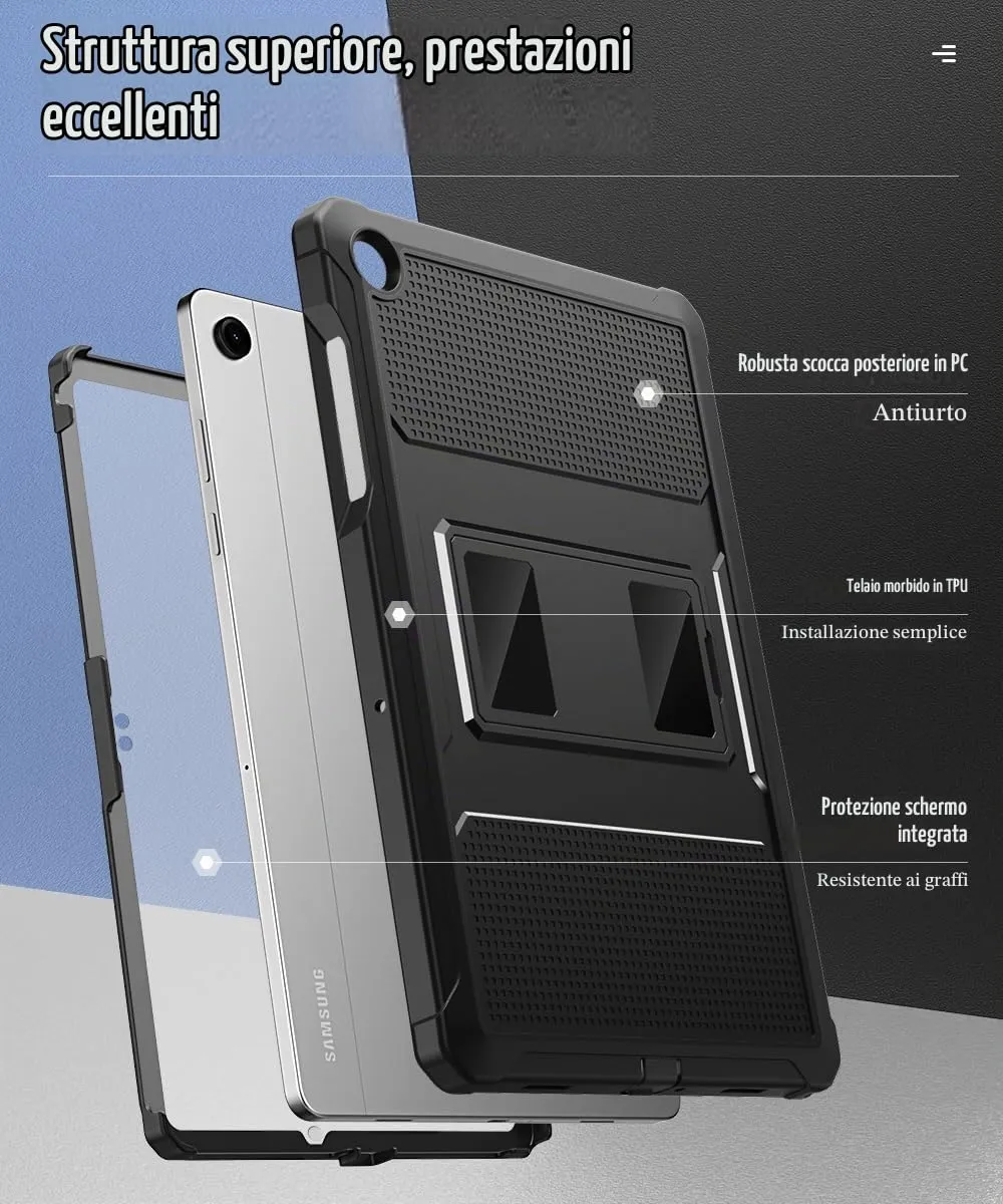 MoKo Cover Galaxy Tab A11+ A9+ 11 pollici nero antiurto