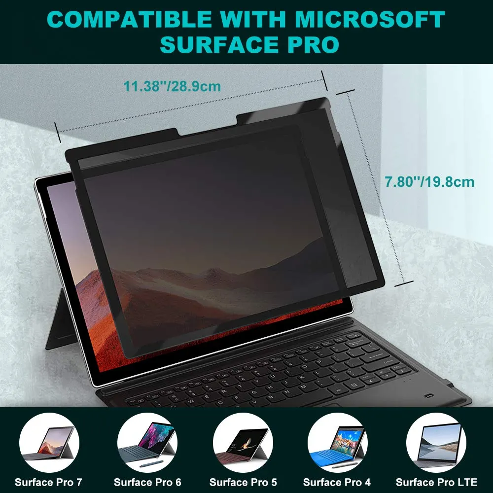 MoKo Surface Pro 4/5/6/7 pellicola privacy luce blu