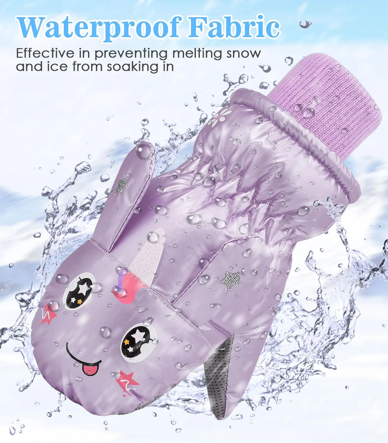 MoKo guanti invernali bambini pile impermeabili 2-4 anni