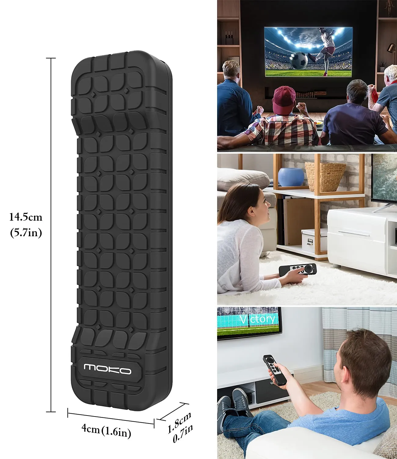 MoKo Custodia Silicone Telecomando Apple TV 4K 2021 Nera