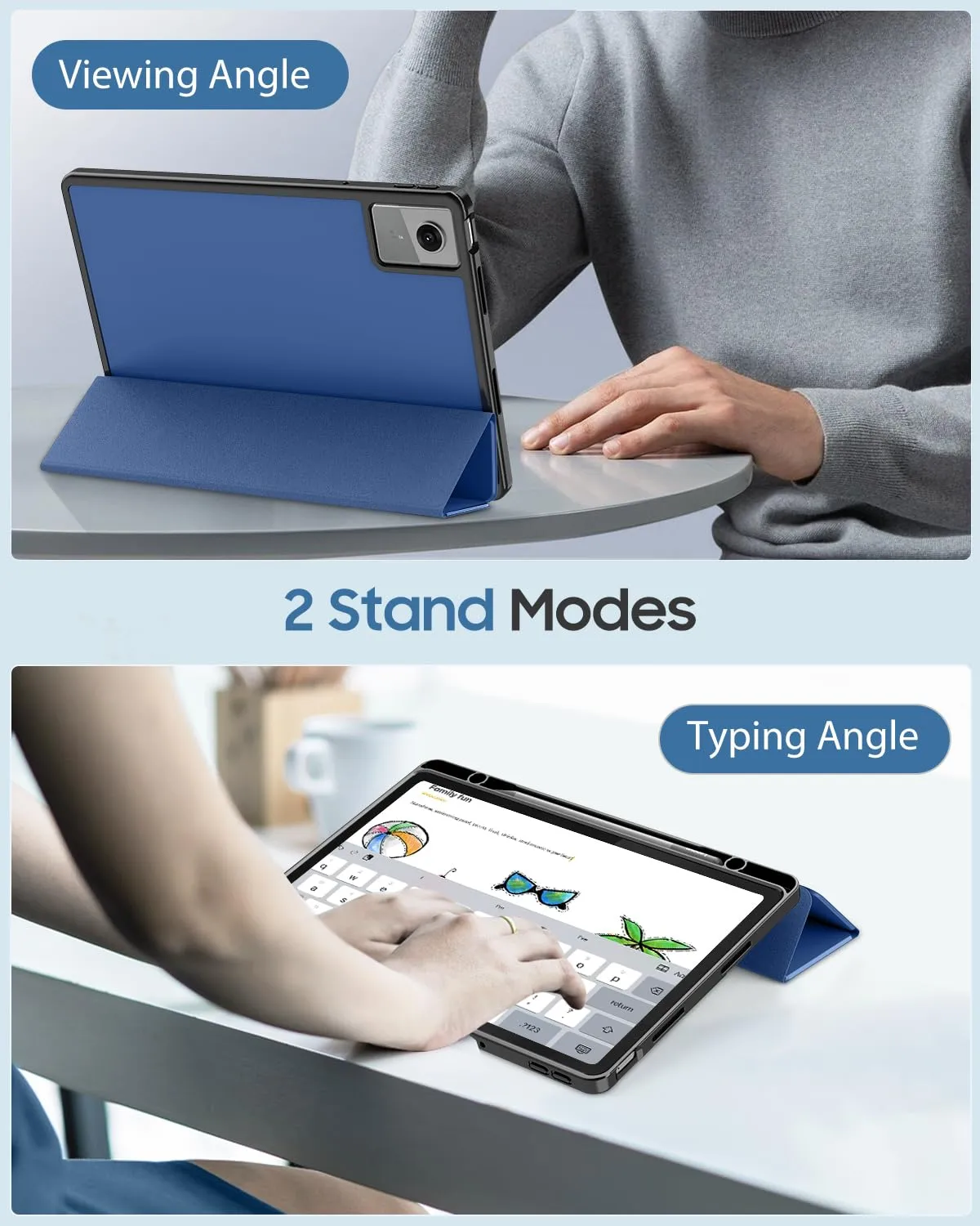 MoKo Idea Tab 11 2025 Custodia Tablet Blu Marino Porta Penna