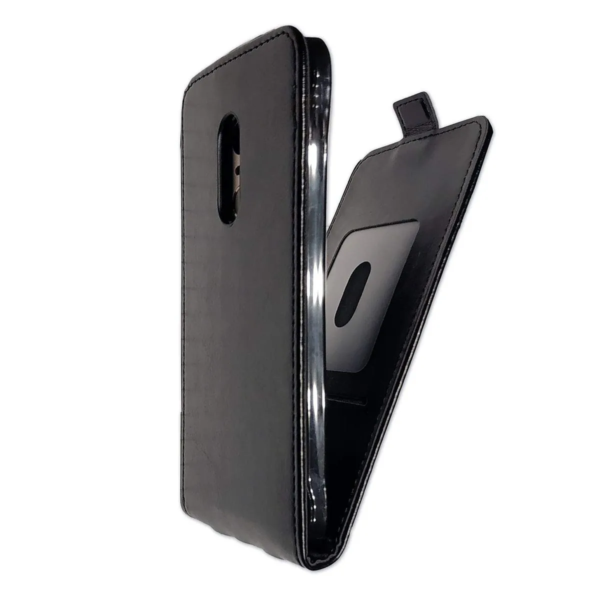 caseroxx Flip Cover Neffos X1 Lite custodia nero magnetica