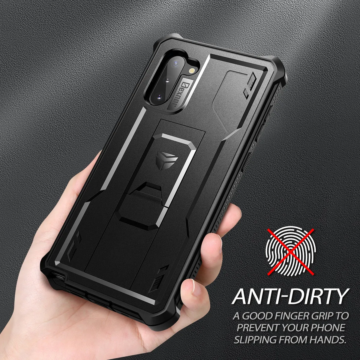 Dexnor Galaxy Note 10 cover nera con pellicola antiurto