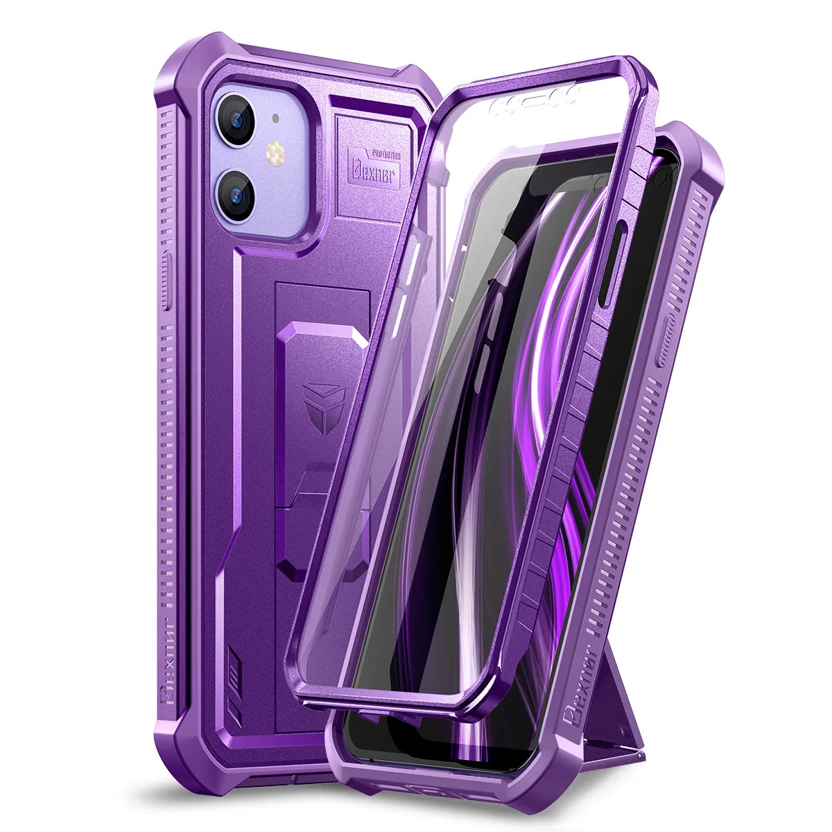 Dexnor iPhone 12 Pro cover nera antiurto pellicola