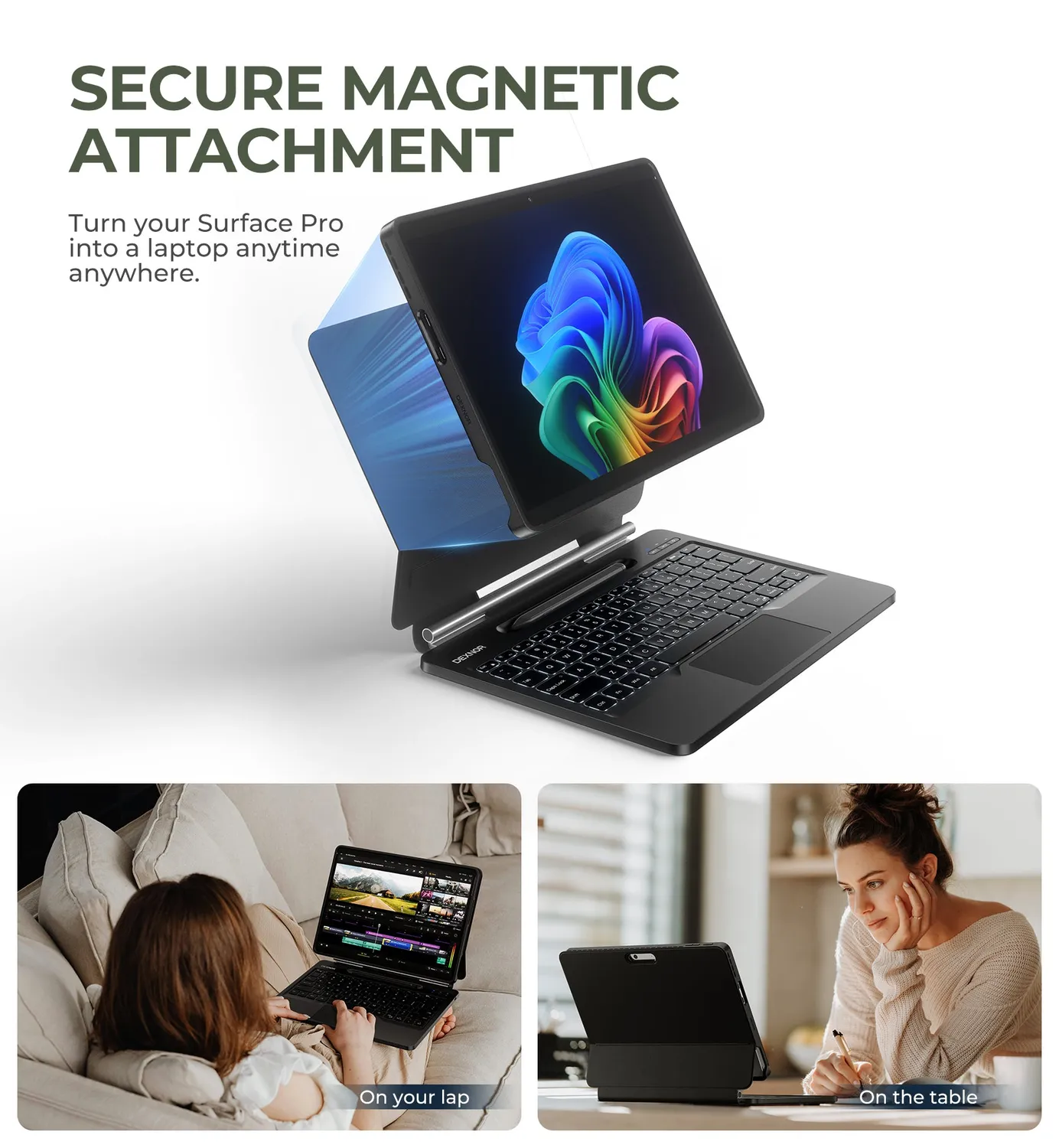 Dexnor Surface Pro 12 13 cover tastiera nero US